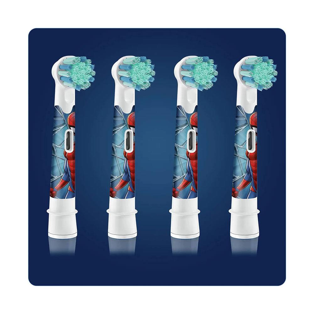 Oral-B Marvel Spider Man Kids Electric Toothbrush Replacement Brush Heads 3+ Years - 4 Pack Secondary image