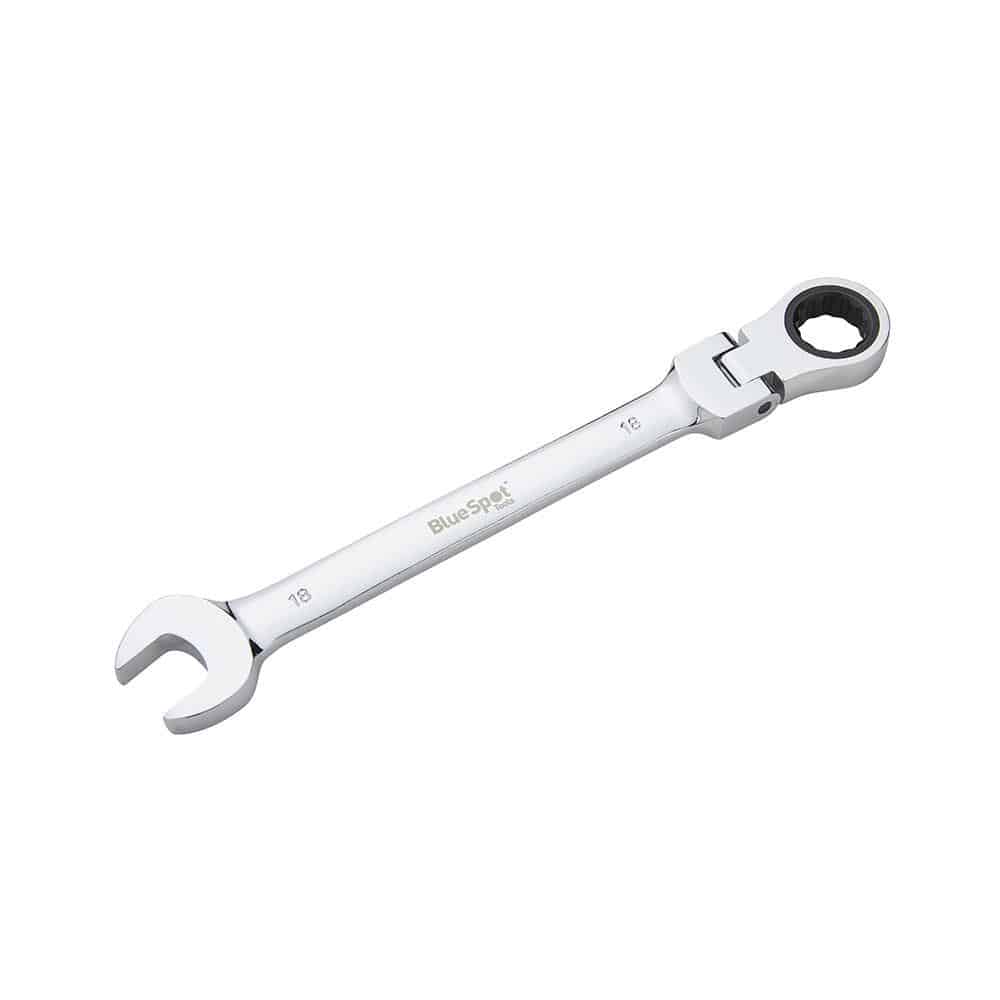 Blue Spot Tools Ratchet Spanner 18mm Chrome Vanadium Steel Flexible Head - Sliver Secondary image