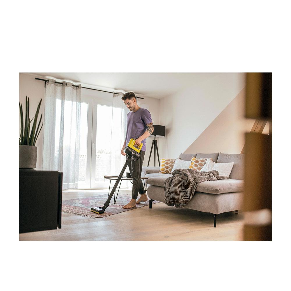 Karcher VC4 Cordless Stick Vacuum Cleaner 21.6V Battery 140W 650ml 240V - Yellow/Black