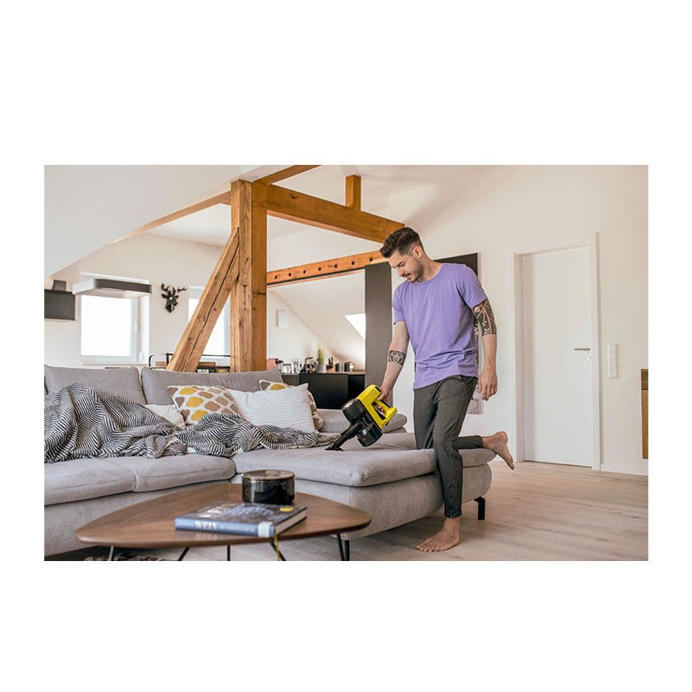 Karcher VC4 Cordless Stick Vacuum Cleaner 21.6V Battery 140W 650ml 240V - Yellow/Black