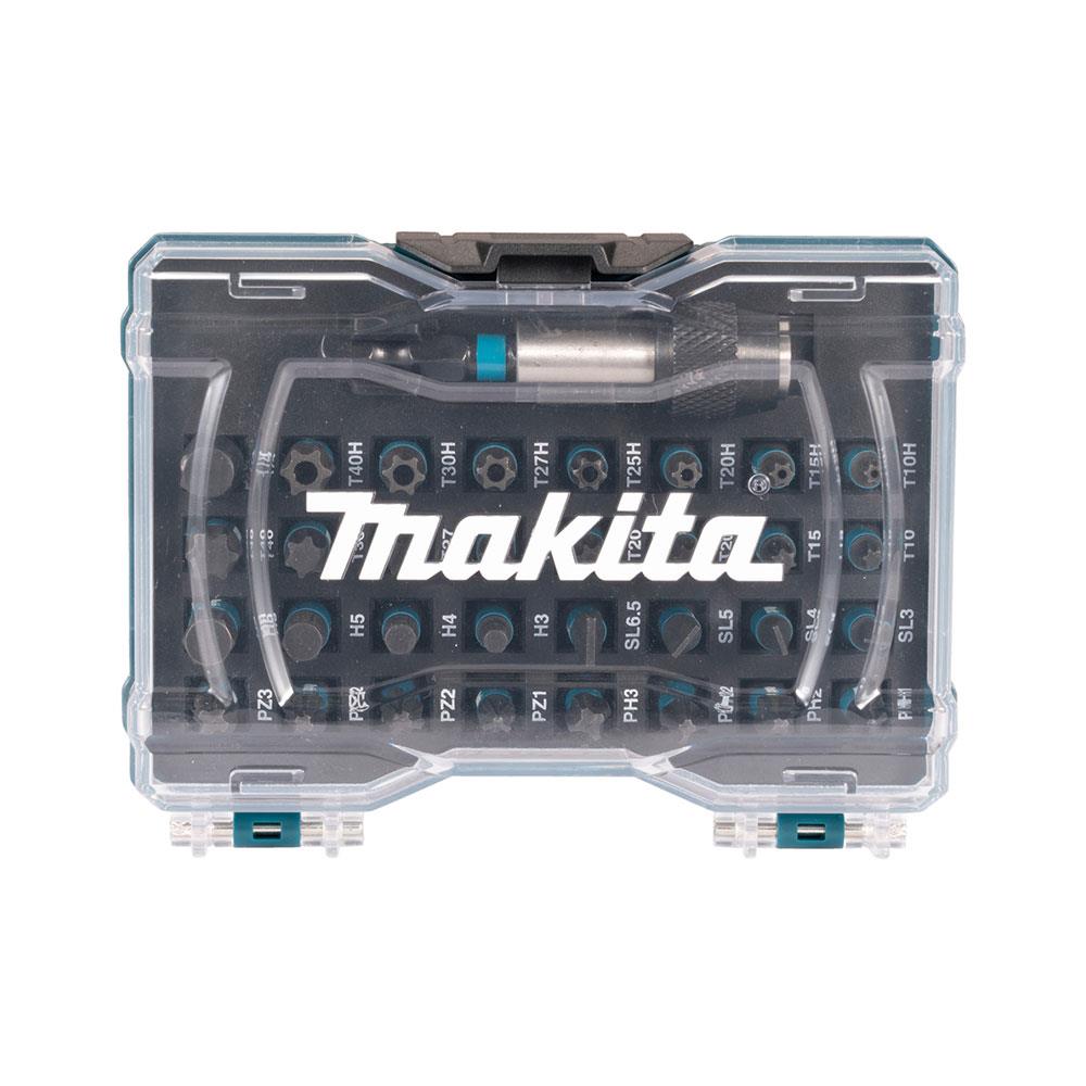 Makita Impact Driver Impact Screwdriver Bit Set + Holder 33 Piece Black - Black