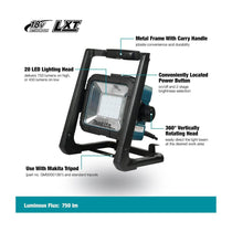 Makita 14.4V/18V Li-ion LXT Corded/Cordless LED Worklight 240V - Bare Unit