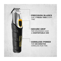 Wahl Extreme Grip Men's Beard And Stubble Trimmer Cordless Male Grooming Set - Black