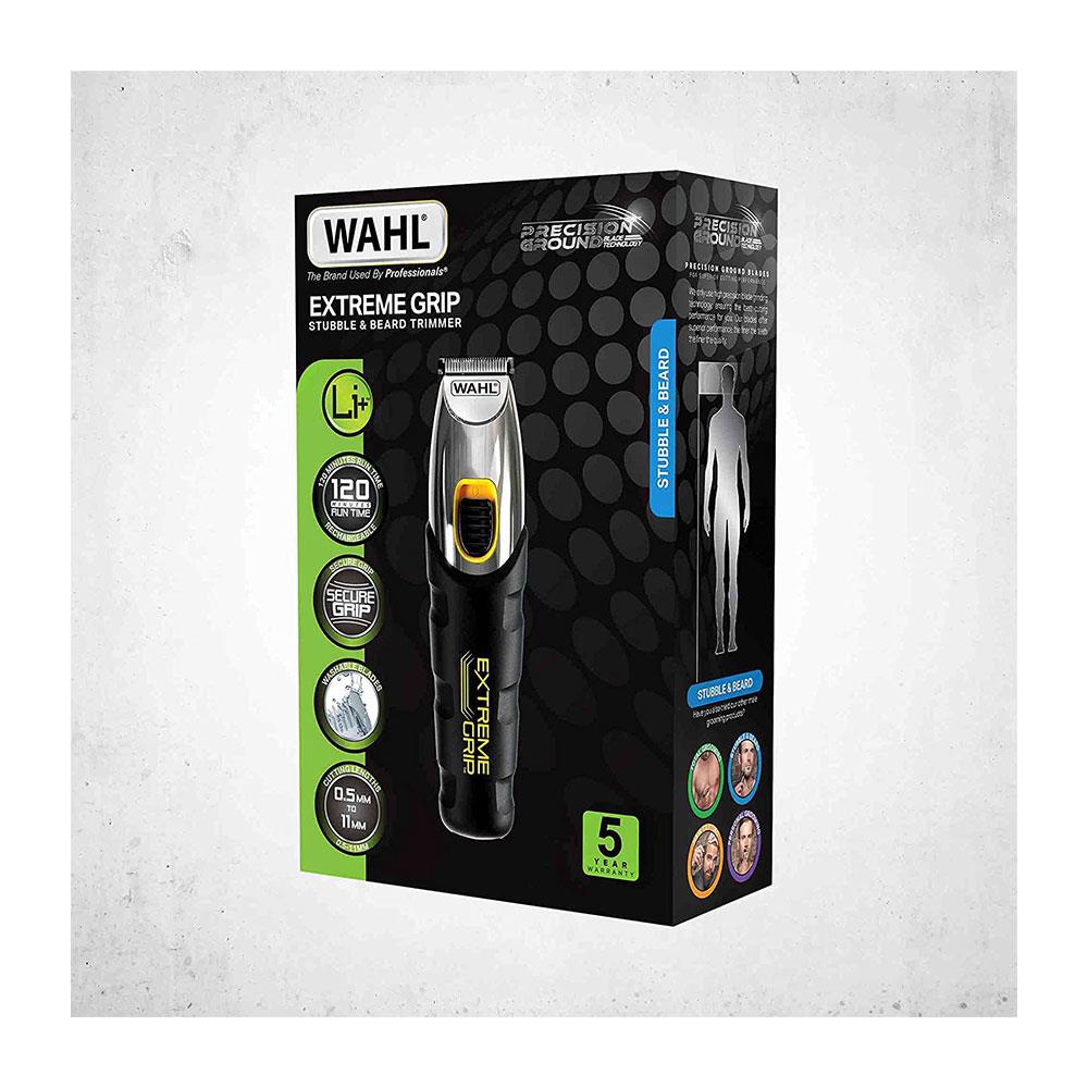 Wahl Extreme Grip Men's Beard And Stubble Trimmer Cordless Male Grooming Set - Black