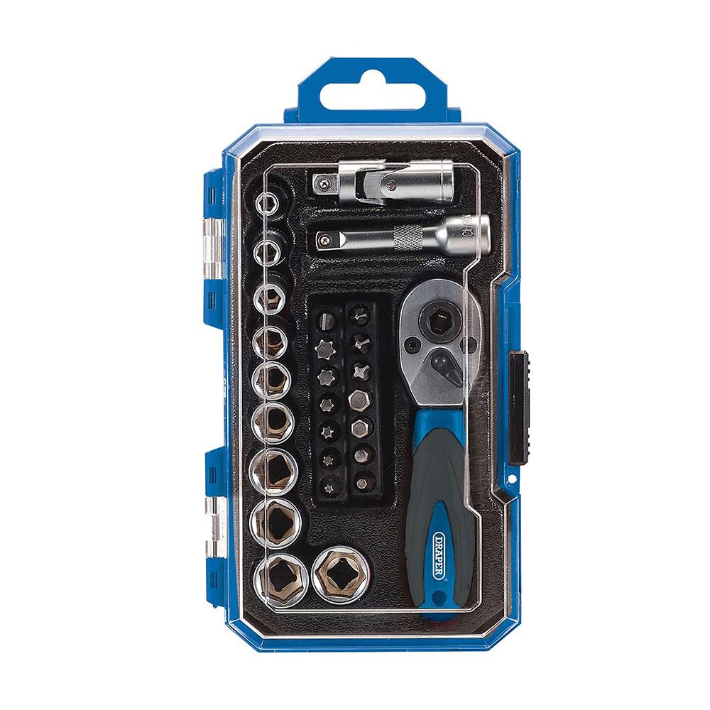 Draper 1/4 Inch Square Drive Socket Set - 27 Piece