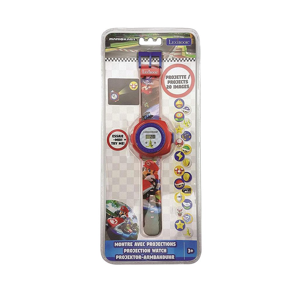 Lexibook Super Mario Children Projection Watch With 20 Images - Red And Blue