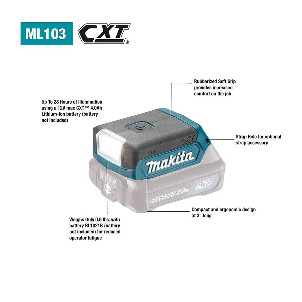 Makita 12V Max Li-Ion CXT LED Flashlight Torche - Bare Unit