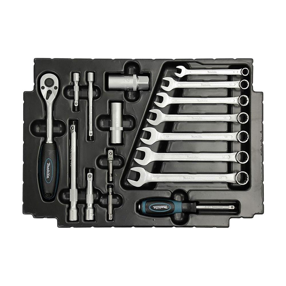 Makita General Maintenance Hand Tools Kit Spanner Socket Screwdriver Set In Makpac Case - 120 Piece