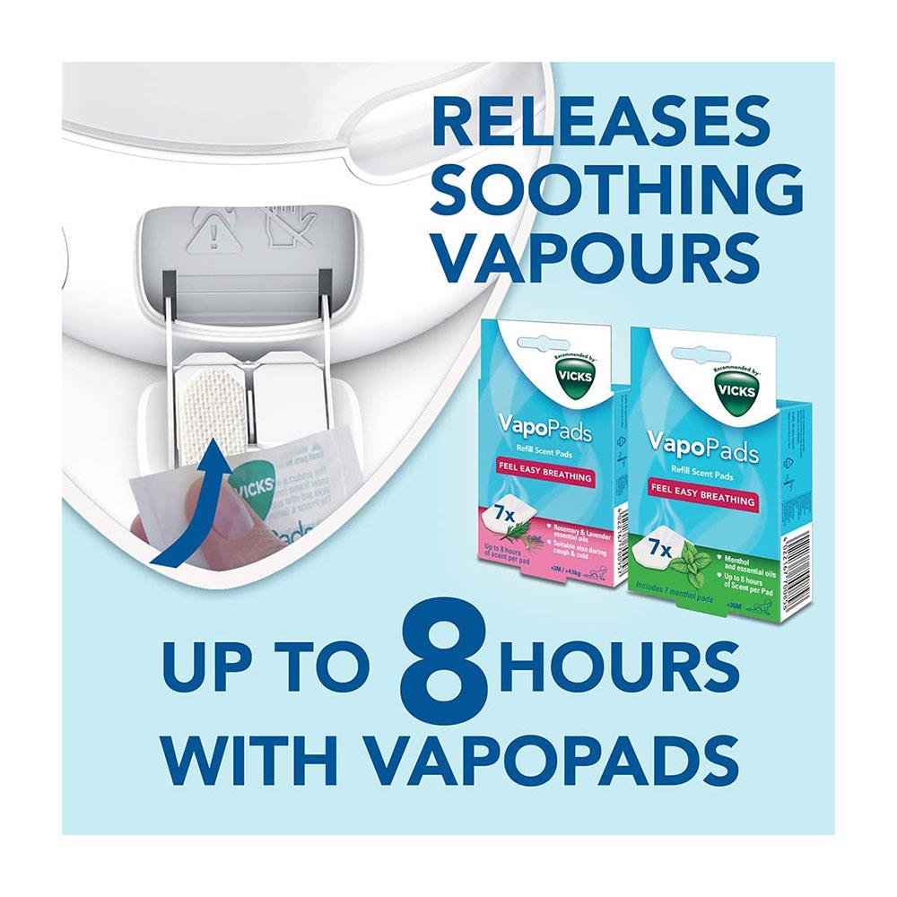 Vicks Top Fill Cool Mist Ultrasonic Humidifier For Easy Breathing With VapoPads 2.2 Litres - White
