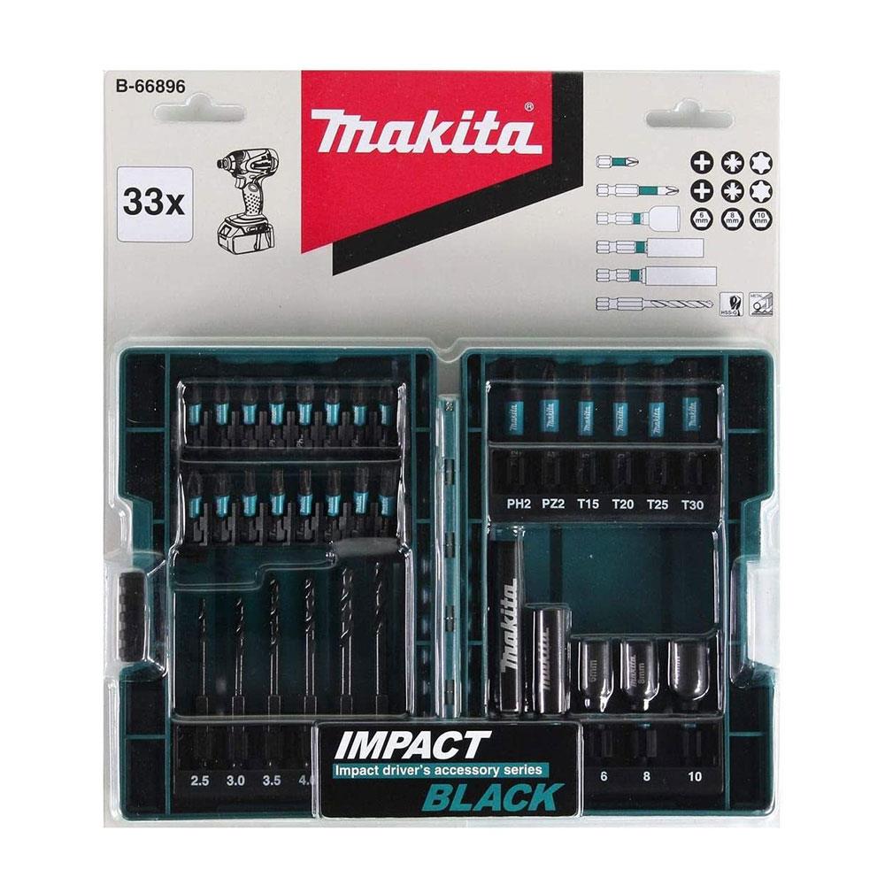 Makita Impact Screwdriver Bit Sets 33 Piece - Black