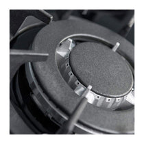 SIA 5 Burner Gas On Glass Hob With Cast Iron Pan Stands And Burner Caps 70cm - Black