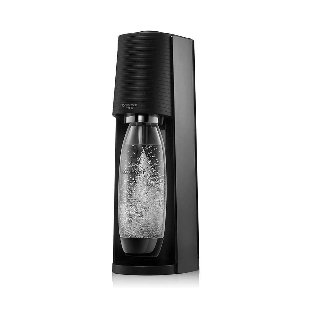 SodaStream Terra Sparkling Water Maker Machine And 1 Litre Reusable Water Bottle With 60 Litre Quick Connect CO2 Gas Cylinder – Black Secondary image