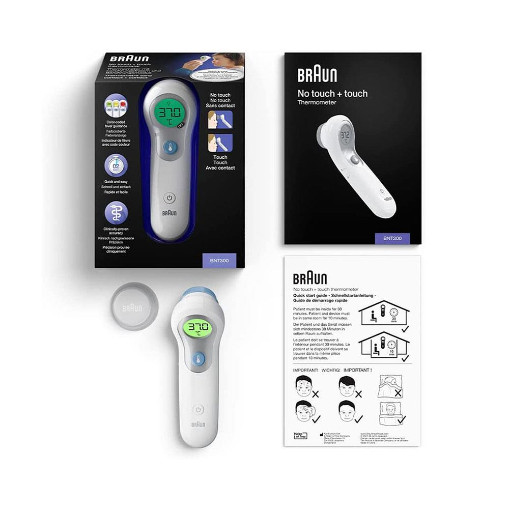 Braun No Touch + Forehead Thermometer With PositionCheck Guidance - White