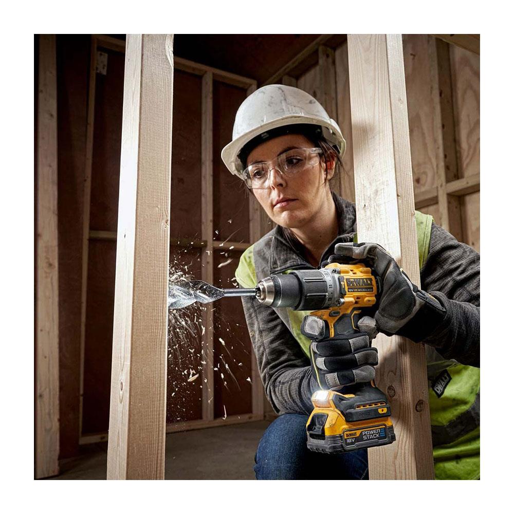 Dewalt POWERSTACK 18V XR Brushless Combi Hammer Drill Driver - Bare Unit
