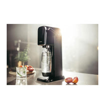 SodaStream Art Sparkling Water Maker Machine And 1 Litre Reusable Water Bottle With 60 Litre Quick Connect CO2 Gas Cylinder - Black