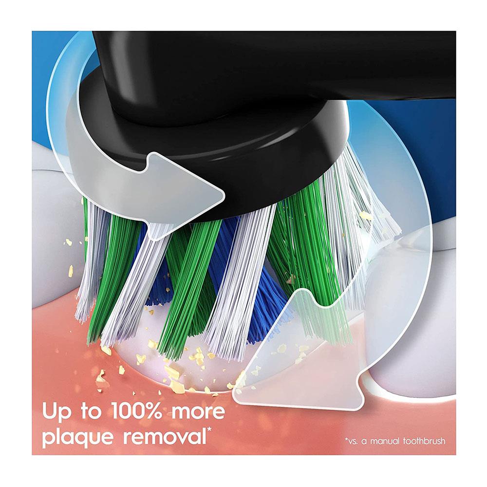 Oral-B Vitality Pro Electric Toothbrushes 2 Tooth Brush Heads 3 Modes Duo Pack Gift Edition - Black And White