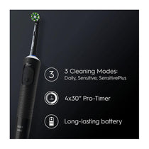 Oral-B Vitality Pro Electric Toothbrushes 2 Tooth Brush Heads 3 Modes Duo Pack Gift Edition - Black And White