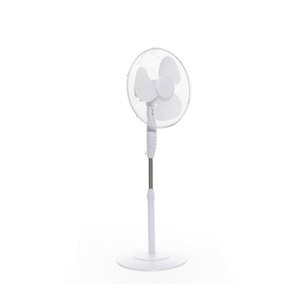 Daewoo 16 Inch Oscillating Pedestal Fan With 3 Speed Settings Adjustable Height - White -COL1648 Main image