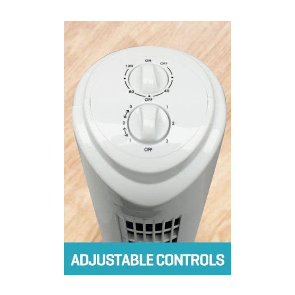 Daewoo 32 Inch Slimline Tower Fan Instant Cool Air With 3 Speed Settings Oscillation - White Secondary image