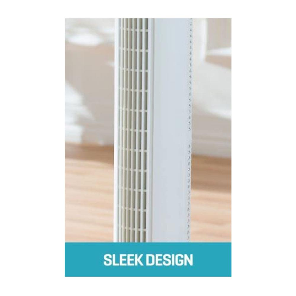 Daewoo 32 Inch Slimline Tower Fan Instant Cool Air With 3 Speed Settings Oscillation - White