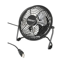 Igenix 4 Inch USB Desk Fan Quiet Personal Mini Fan Aluminium Blades Adjustable Tilt - Black