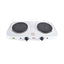 Lloytron Kitchen Perfected 2000W Double Hotplate Cast Iron Variable Heat Settings Power Indicator - White