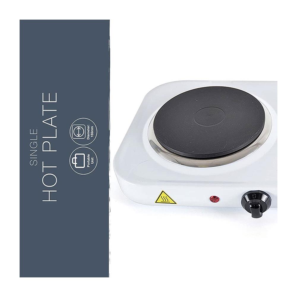 Lloytron Kitchen Perfected 2000W Double Hotplate Cast Iron Variable Heat Settings Power Indicator - White