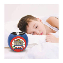 Lexibook Super Mario Childrens Projector Clock With Night Light Timer Snooze Alarm - Red/Blue