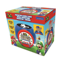 Lexibook Super Mario Childrens Projector Clock With Night Light Timer Snooze Alarm - Red/Blue