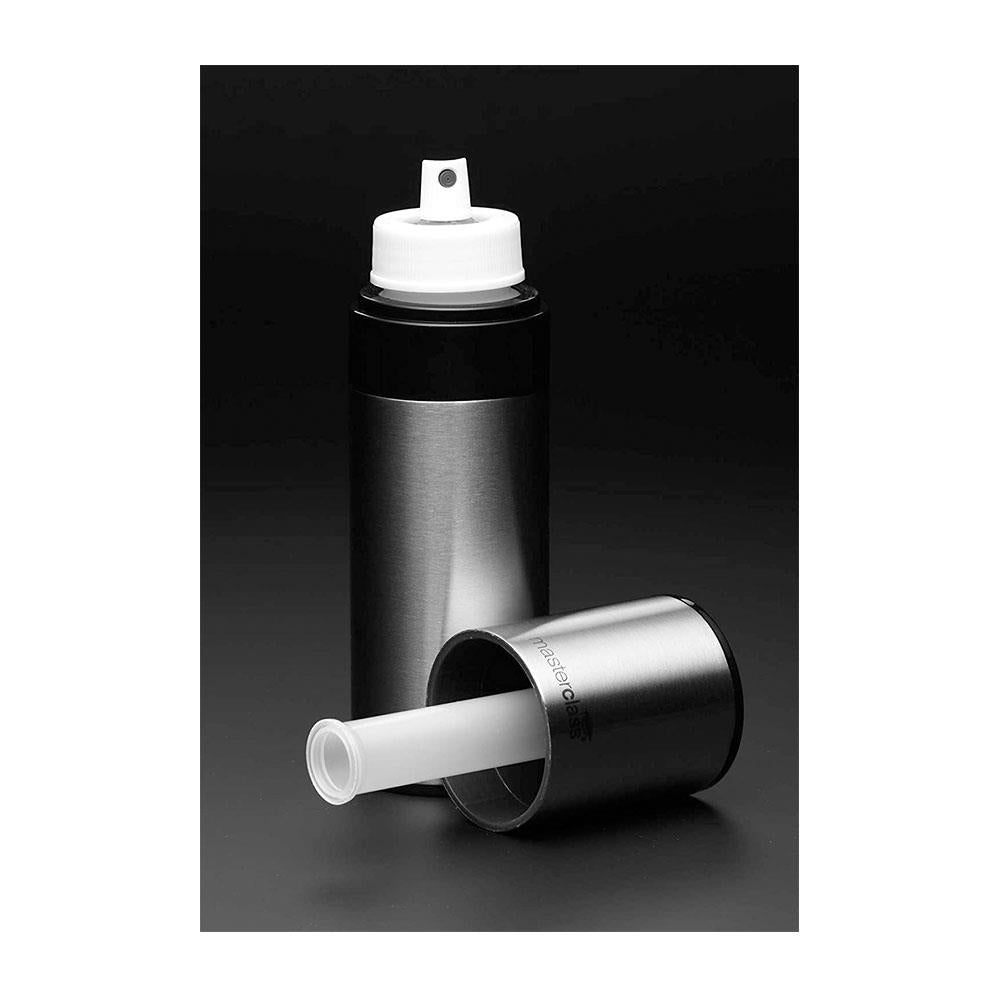 KitchenCraft MasterClass Oil Mist Sprayer Bottle Stainless Steel Pump Action 150ml - Silver