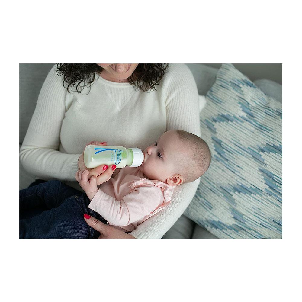Dr Brown Options+ Anti-Colic Baby Feeding Bottle With Level 1 Teat Narrow Neck 120ml - 1 Pack