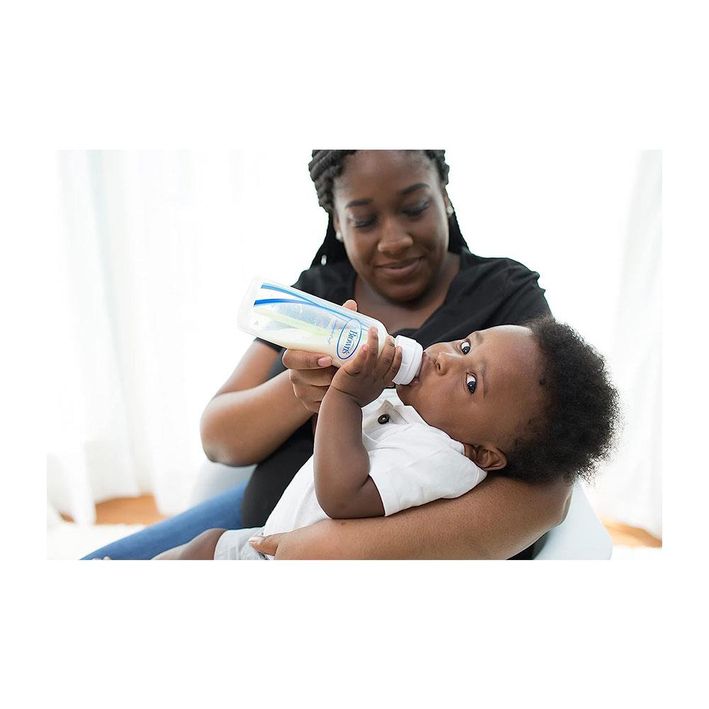 Dr Brown Natural Flow Options+ Anti-Colic Baby Feeding Bottle With Level 1 Teat Narrow Neck 250ml - 1 Pack