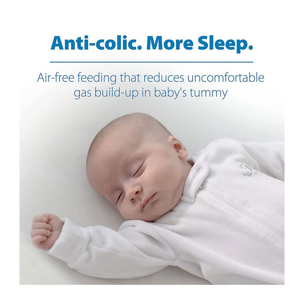 Dr Brown Natural Flow Options+ Anti-Colic Baby Feeding Bottle With Level 1 Teat Narrow Neck 250ml - 1 Pack