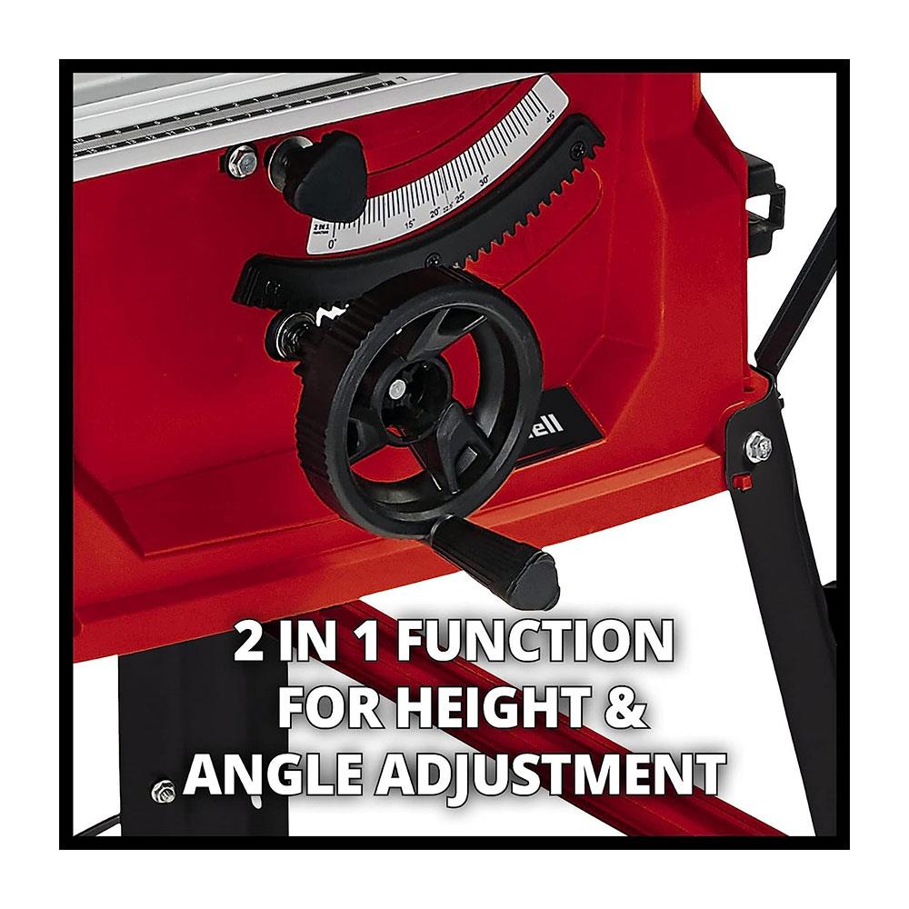 Einhell TC-TS 2025/2 U Table Saw Bench Type Circular Saw With Height/Angle Adjustment 2000W - Red