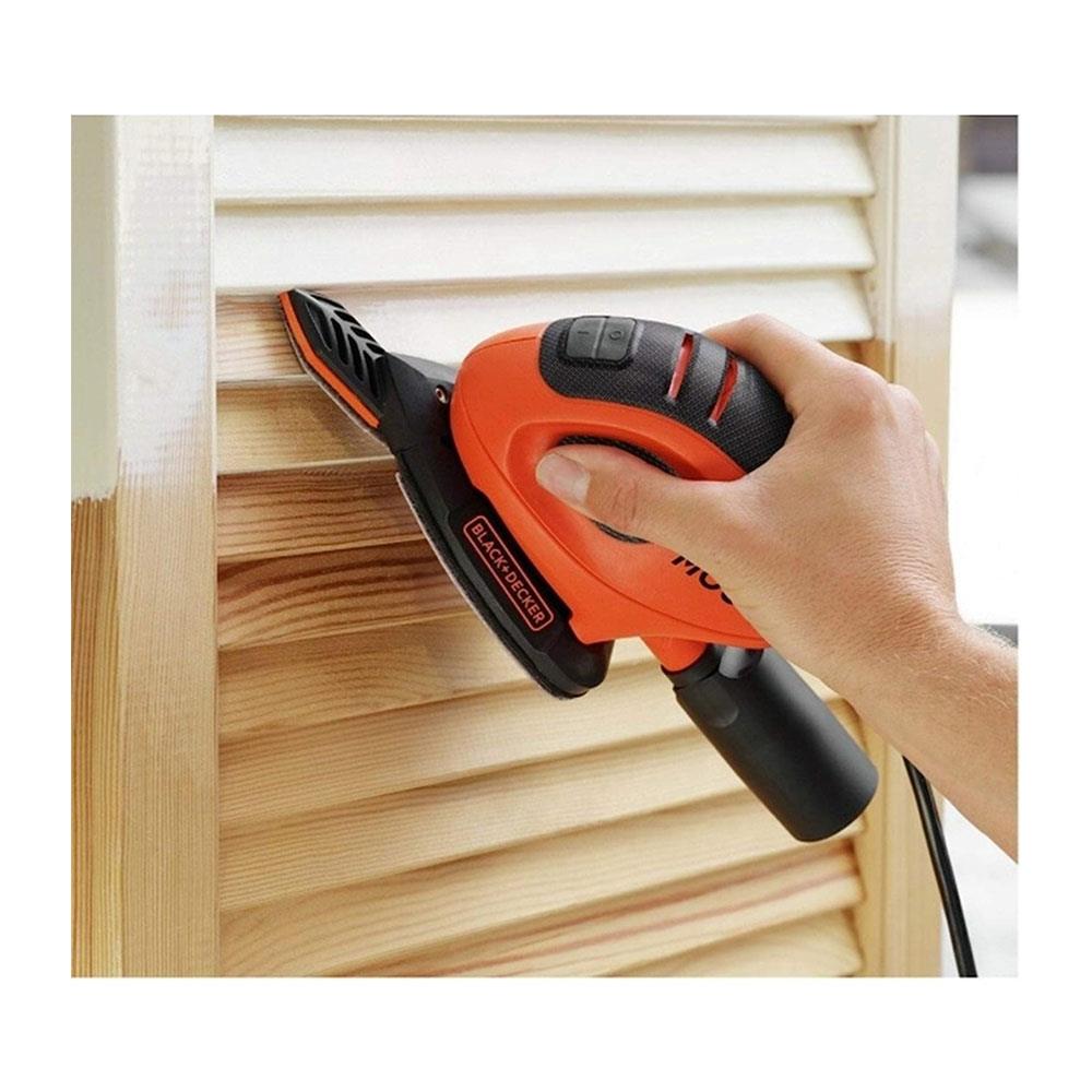 Black & Decker Mouse Detail Sander 55W With 10 Accessories In Softbag - Orange/Black