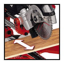 Einhell TC-SM 2131/2 Dual Bevel Sliding Mitre Saw With 48T Blade For Cutting Wood Laminated Panels Plastic 1500W - Red
