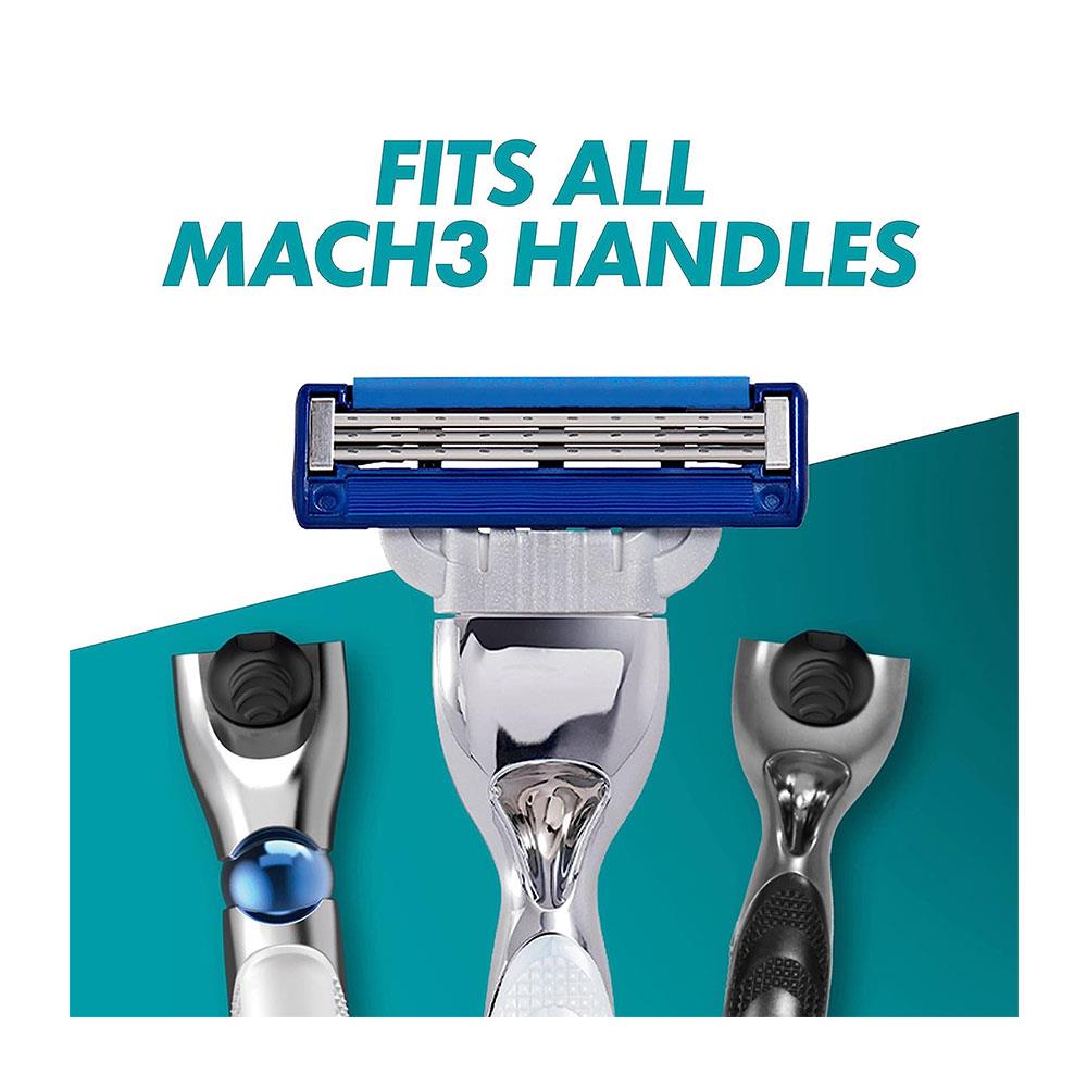 Gillette Mach3 Turbo Men Razor Blades Refills - 8 Pack