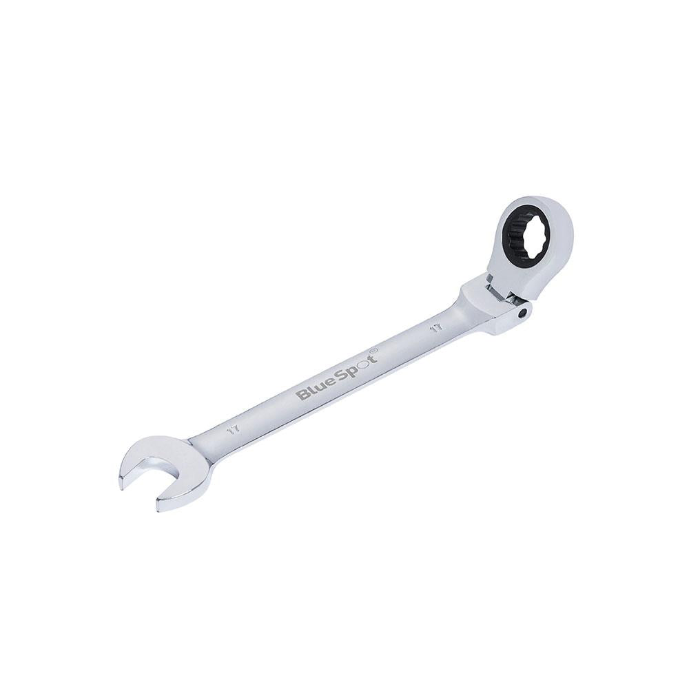 Blue Spot Tools Ratchet Spanner 17mm Chrome Vanadium Steel Flexible Head - Sliver Secondary image