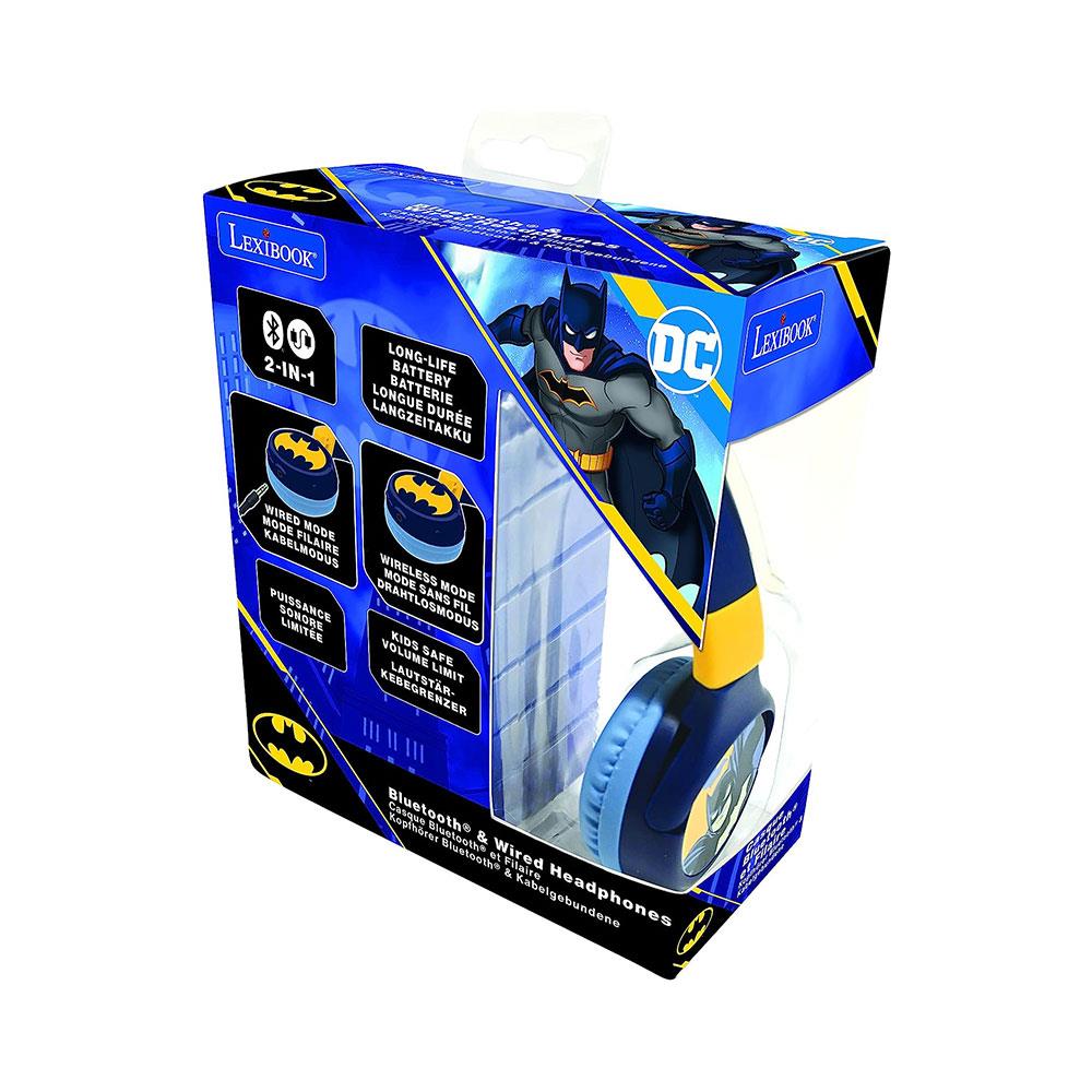 Lexibook Batman Bluetooth And Wired Foldable Kids Headphones - Multicolour