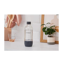 SodaStream Carbonating Bottles 1 Litre Twin Pack 2 x Reusable BPA Free Water Bottles - Grey