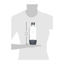 SodaStream Carbonating Bottles 1 Litre Twin Pack 2 x Reusable BPA Free Water Bottles - Grey