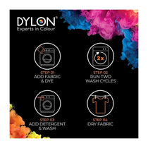 Dylon Wash & Dye Fabric Dye 350g For Clothes And Soft Furnishings - Intense Black