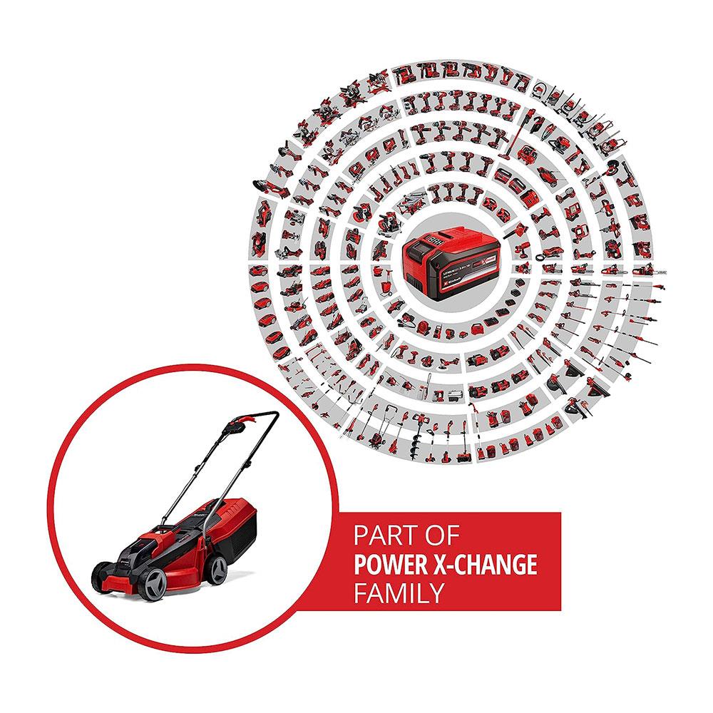 Einhell GE-CM 18/30 Li (1x3,0Ah) Power X-Change 18V Cordless Lawn Mower With Battery And Charger - Red
