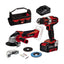 Einhell TE-TK 18/2 Li Kit (CD+AG) Power X-Change 18V Cordless Drill And Cordless Angle Grinder Set - Red