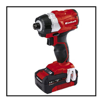 Einhell Power X-Change 18V Cordless Combi Drill And Impact Driver Set With Battery And Charger Storage Bag - Red