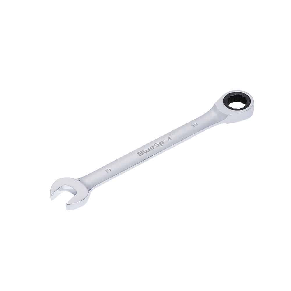 Blue Spot Tools Ratchet Spanner 15mm Chrome Vanadium Steel Fixed Head - Sliver Secondary image