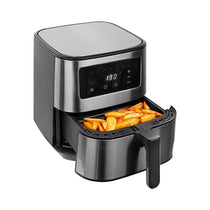 SIA Air Fryer With 8 Program Sensor Touch Digital Control Stainless Steel 1700W 5.5 Litres - Silver
