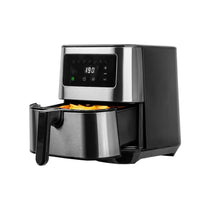 SIA Air Fryer With 8 Program Sensor Touch Digital Control Stainless Steel 1700W 5.5 Litres - Silver