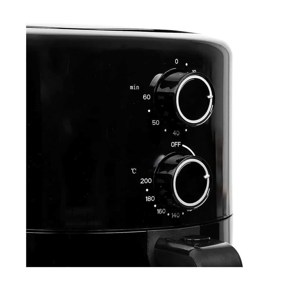 SIA Air Fryer With 8 Programmes Mechanical Control Timer 1500W 4 Litres - Black