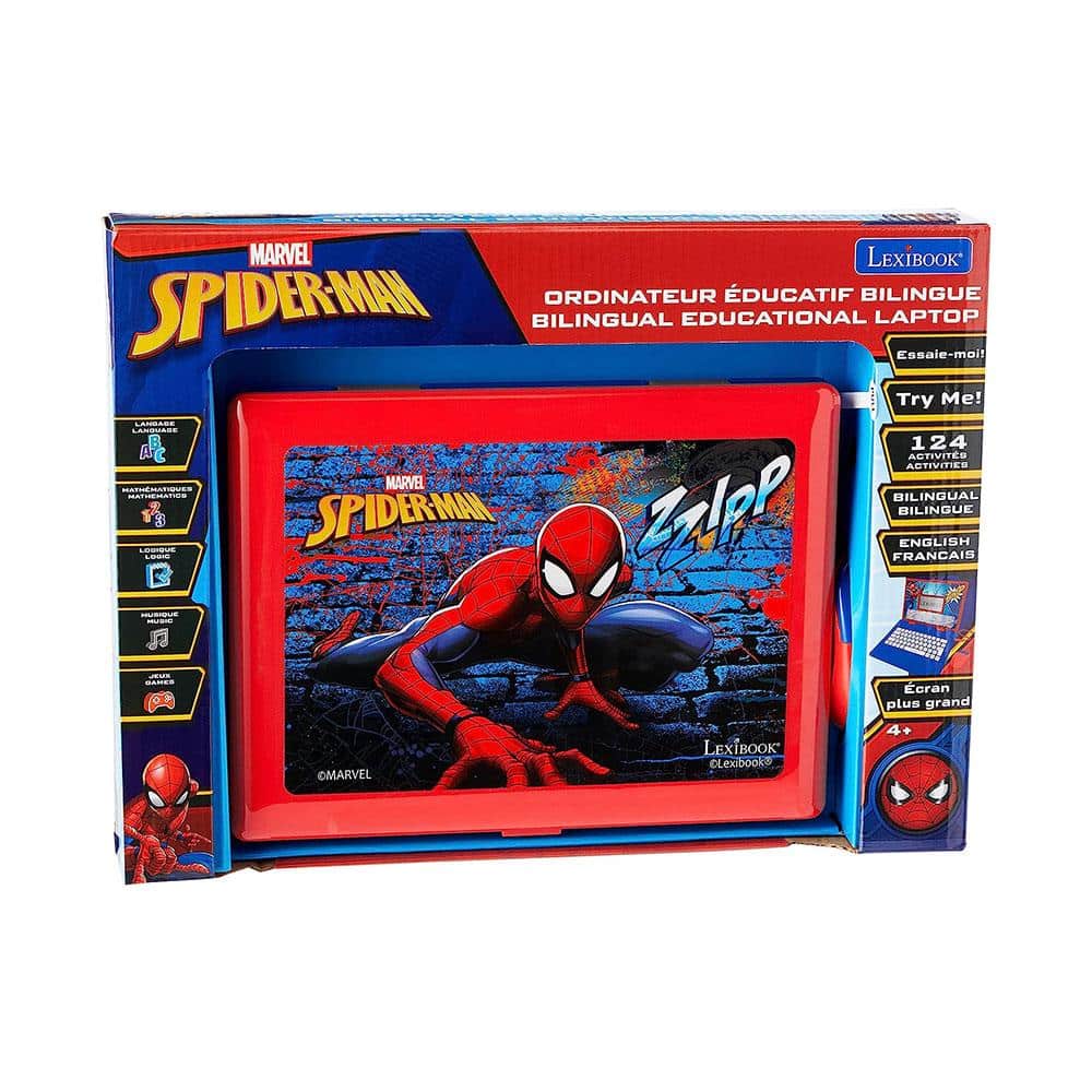 Lexibook SpiderMan Bilingual Educational Laptop With 124 Activites - Multicolour Main image